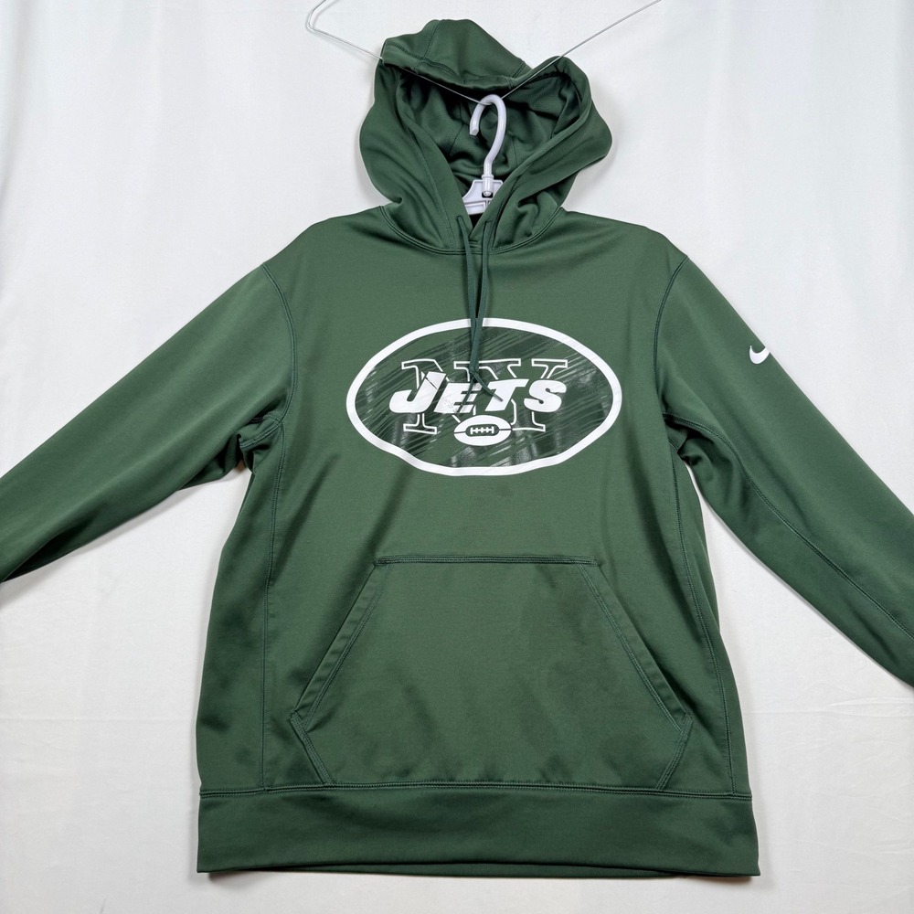 Nike NFL New York Jets Therma Fit Pullover Hoodie Sweatshirt Mens Medium